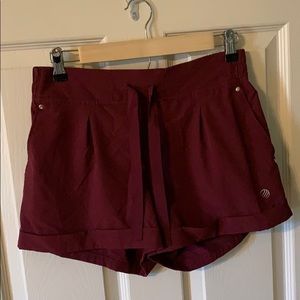 Maroon athletic shorts